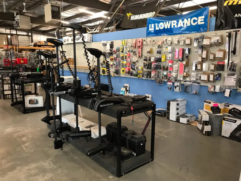 Boat rigging and marine equipment installation at Anchors A'Weigh in Waukesha, WI